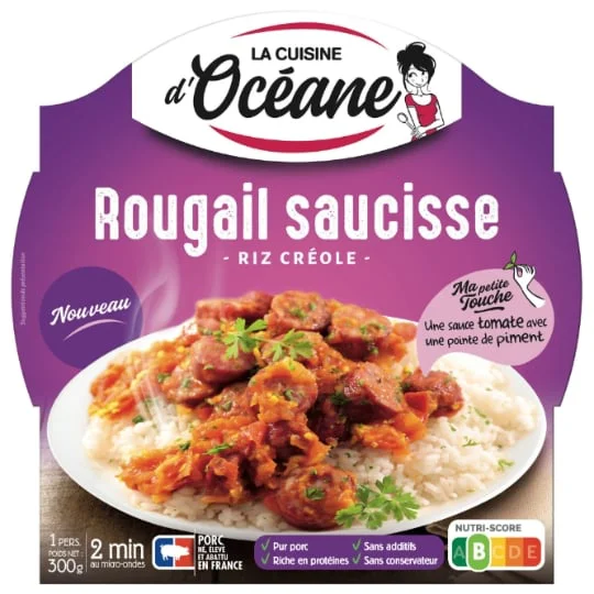 Rougail saucisse et riz créole