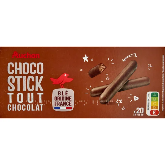 Bâtonnets gourmands biscuits tout chocolat