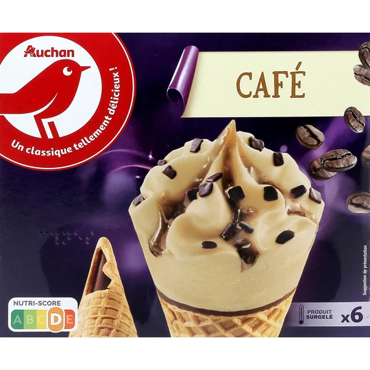Cône glacé vanille café