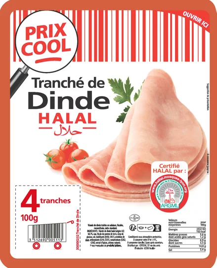 Tranché de dinde halal