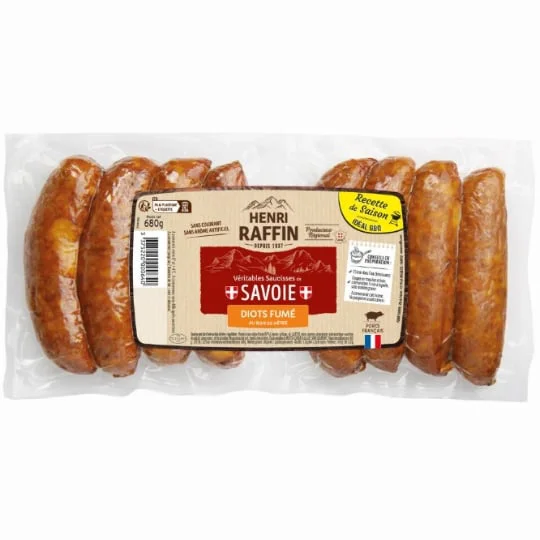 Saucisses Diots, fumé à l'ancienne