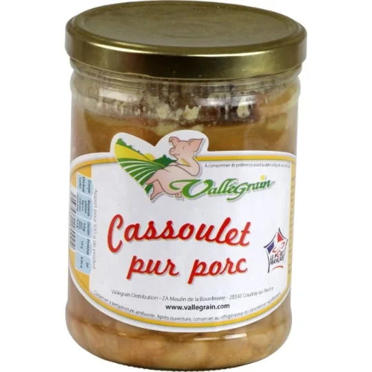 Plat cuisiné cassoulet pur porc Label Rouge