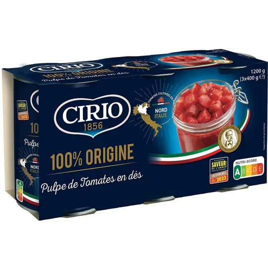 Pulpe de tomates en dés