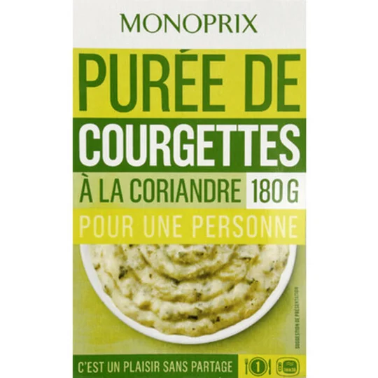 Purée de courgettes à la coriandre