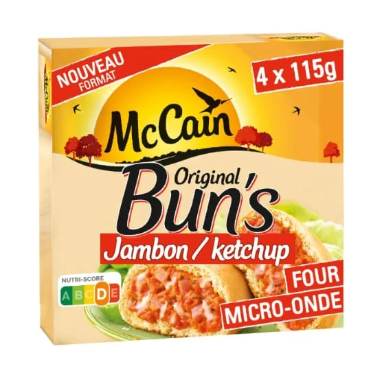 Original bun's jambon ketchup