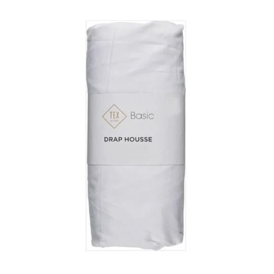 Drap housse 90x190-200cm blanc