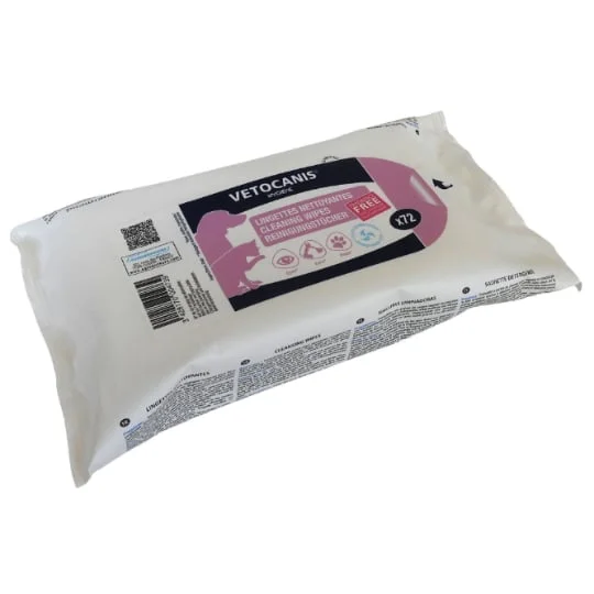 Lingettes pour chien et chat nettoyantes grand format hygiène