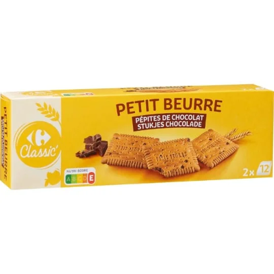 Biscuits Petit Beurre pépites chocolat