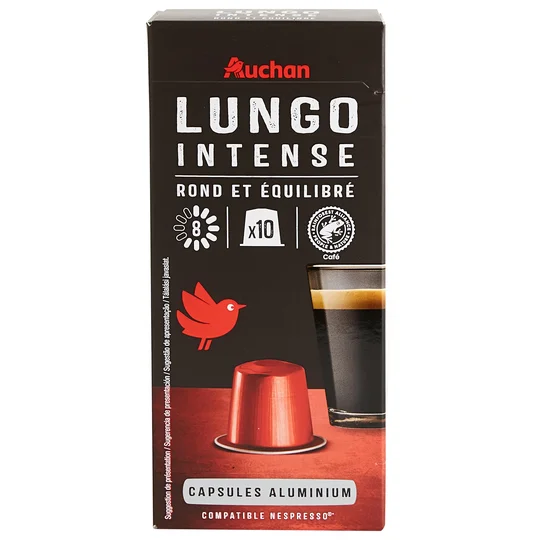 Capsules de café lungo intensité 8 compatibles Nespresso