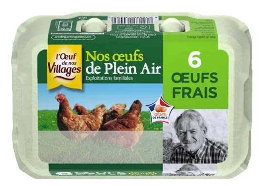 Oeufs frais élevés en plein air