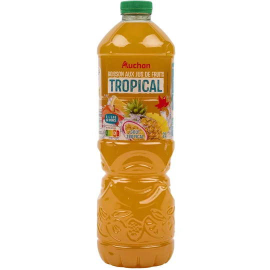 Boisson au jus de fruits goût tropical
