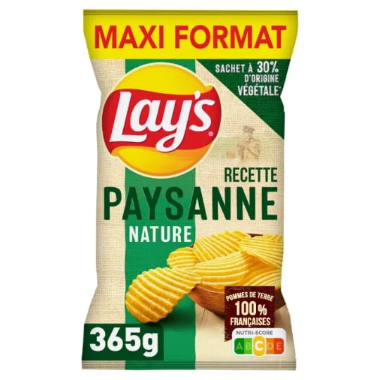 Chips recette paysanne nature maxi format refermable