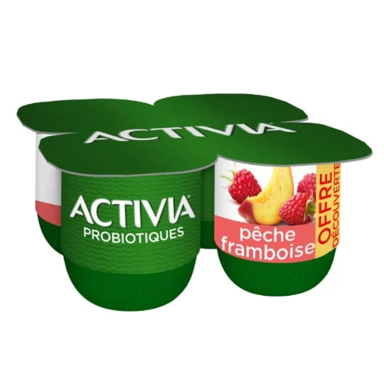 Yaourt aux fruits bifidus pêche framboise