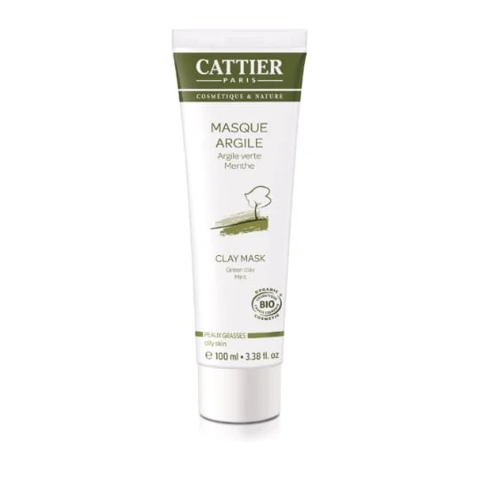 Masque visage Argile verte & Menthe Bio, peaux grasses