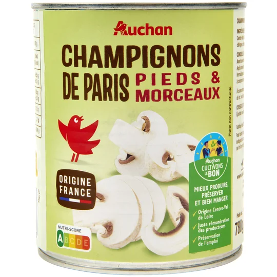 Champignons de Paris pieds et morceaux
