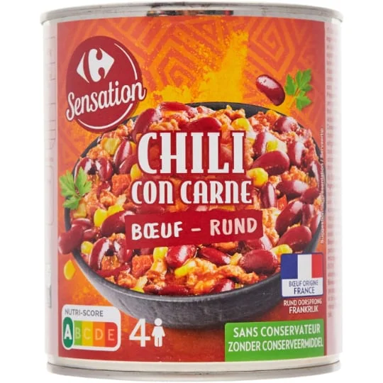 Plat cuisiné Chili con Carne
