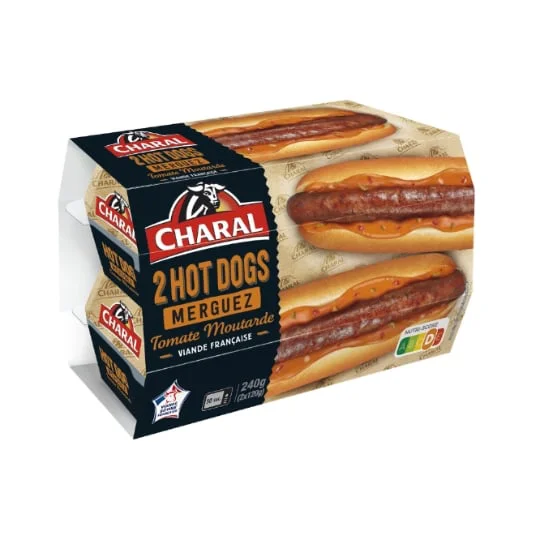 Hot-dog merguez tomate moutarde