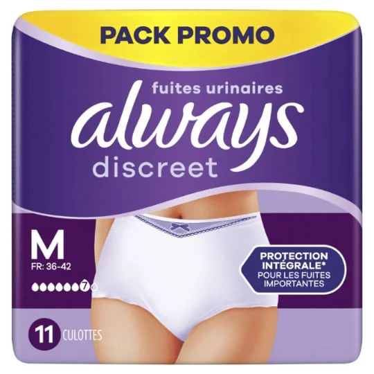 Culottes Fuites Urinaires Discreet Blanc Taille M
