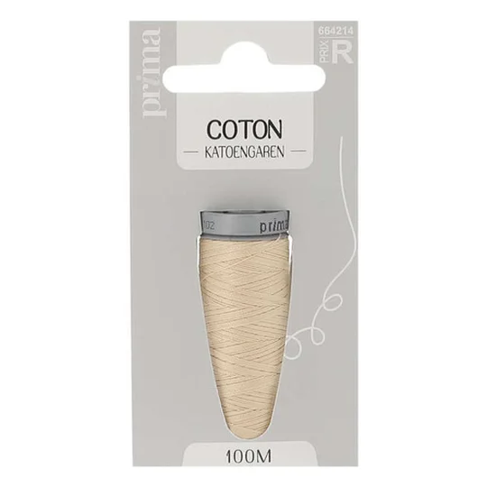 Fil Coton Epais Beige 100m