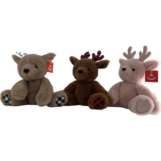 Assortiment peluches rennes noël