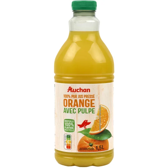 Pur jus d'orange avec pulpe