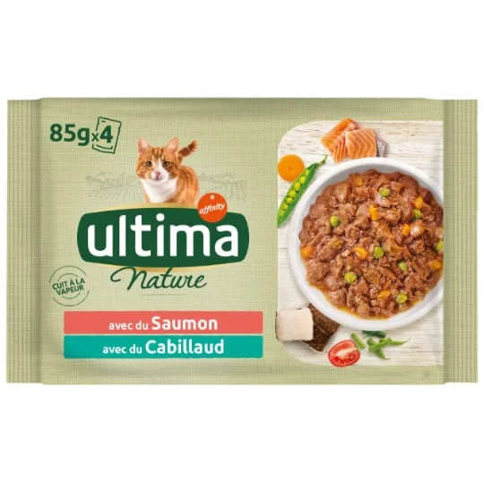 Sachets repas bouchées truite saumon pour chat