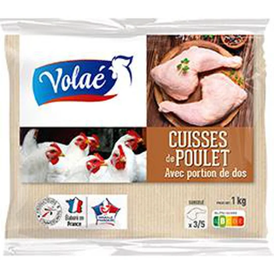 Cuisses de poulet avec portion de dos