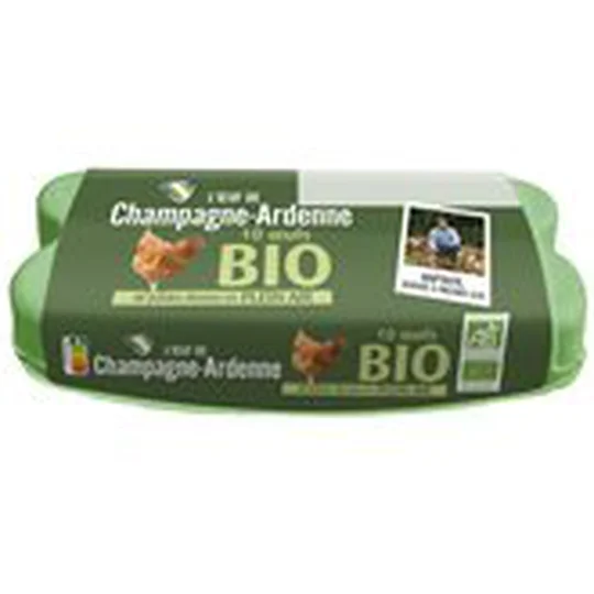 Oeufs moyens à gros BIO x10 Champagne Ardennes Lorraine