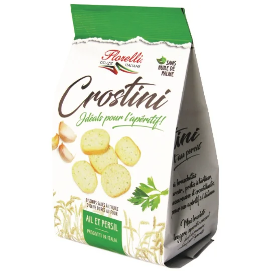 Biscuits apéritifs crostini ail & persil