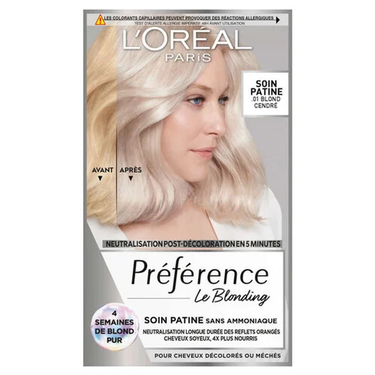 L'Oréal Soin Patiné sans Amoniaque 01 Blond Cendré
