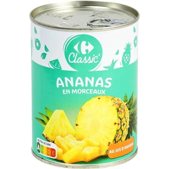 Fruits au sirop ananas en morceaux