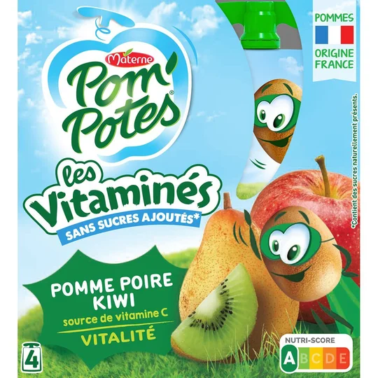 Compotes pomme poire kiwi vitamine C - Vitalité & Immunité
