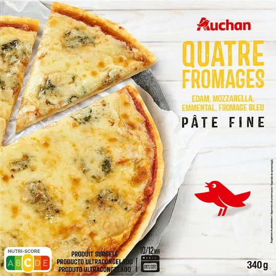 Pizza pâte fine 4 fromages
