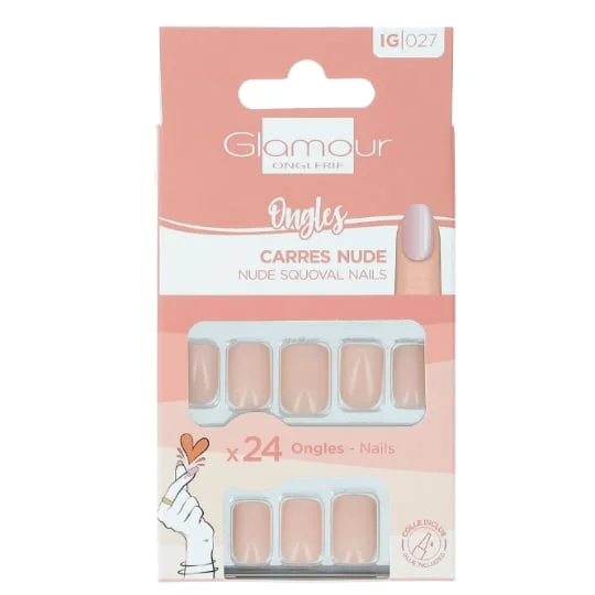 Faux Ongles Carrés Nude