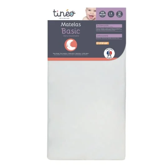 Matelas bébé déhoussable 120x60cm