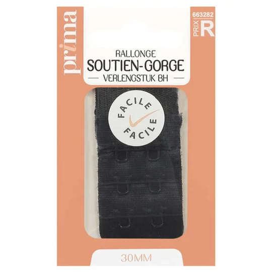 Rallonge Soutien Gorge Noir 30mm