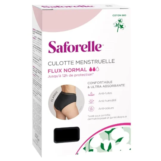 Culotte Menstruelle Noire Taille 34-36 Flux Normal