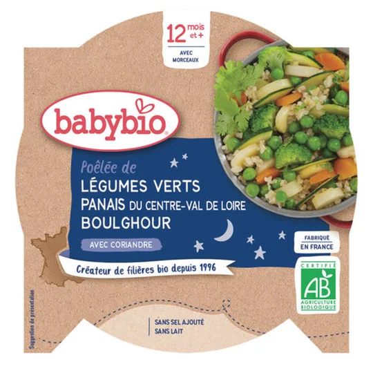 Assiette Bonne Nuit Poêlée de Légumes Verts Panais Boulghour à La Coriandre