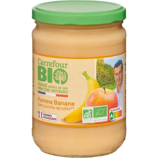 Compote pomme banane s/sucres ajoutés