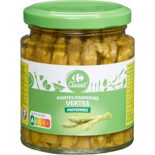 Pointes asperges vertes moyennes