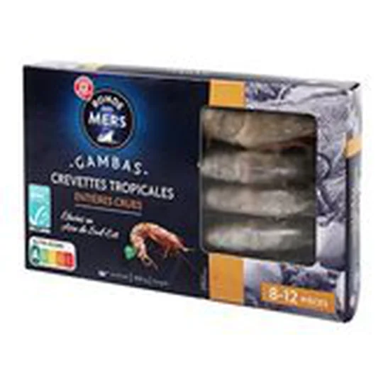 Gambas crevettes Géantes tigrées 8/12pièces