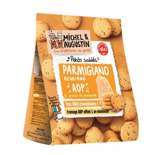 Biscuits apéritifs sablé parmesan & moutarde