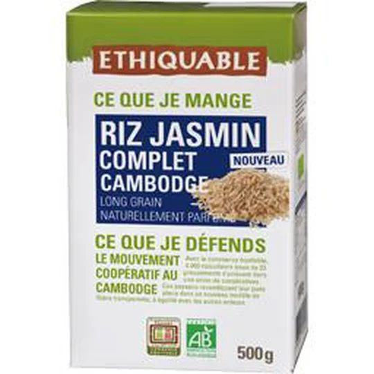 Riz jasmin complet Cambodge BIO