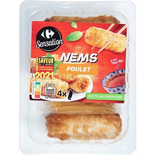 Nems poulet sauce nuoc mam