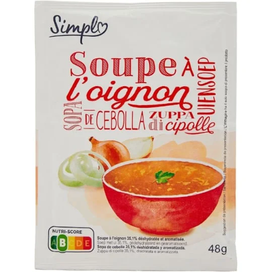 Soupe déshydratée à l'oignon