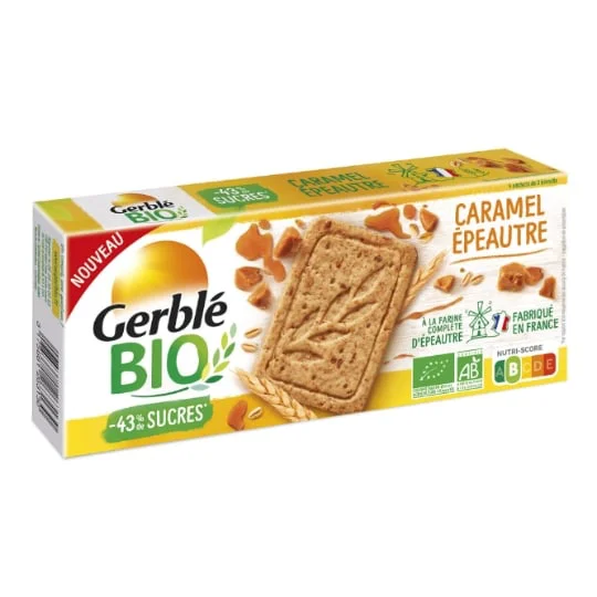 Biscuits sablé épeautre caramel Bio