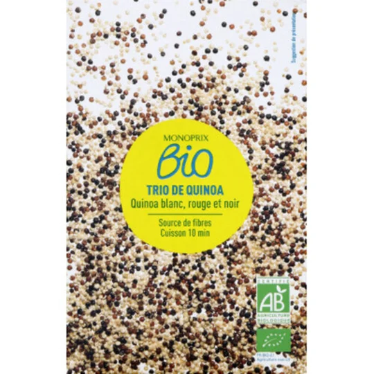 Trio de quinoa blanc, rouge et noir