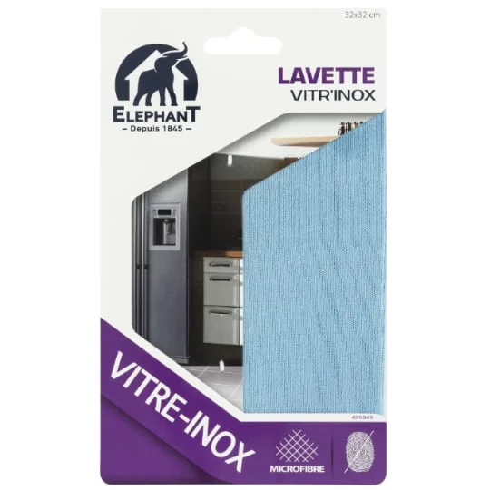 Lavette Vitr'Inox microfibre