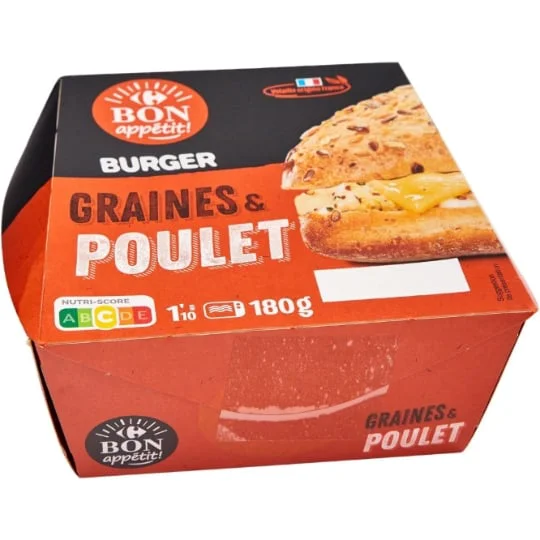 Burger graines & poulet