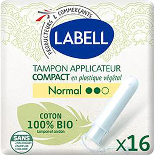 Tampon applicateur compact coton 100% BIO Normal